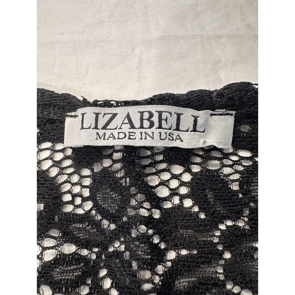 Vintage black sheer lace top, sexy see-through floral mesh blouse, gothic y2k L - Picture 4 of 9